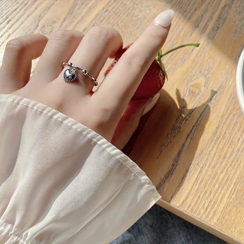 S925 Love Ring Light Baroque Open Tail Ring Jewelry